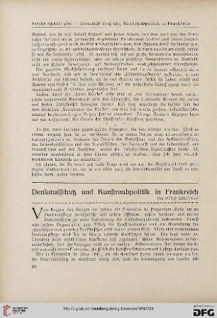 11: Denkmalschutz und Kunstraubpolitik in Frankreich