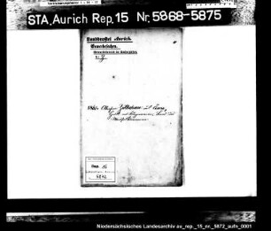 Hausierkonzessionen und -gesuche: Abraham Züllichau aus Esens, Handel mit Kurzwaren