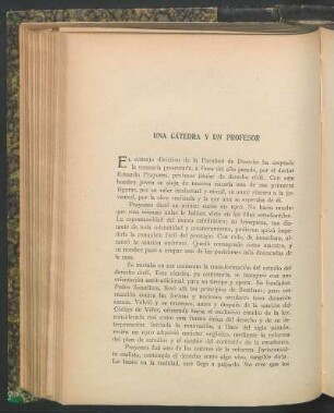 Una cátedra y un profesor