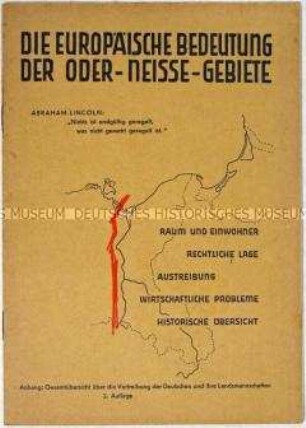 Streitschrift des Verbandes der Landsmannschaften über die ehemaligen deutschen Gebiete in Osteuroa