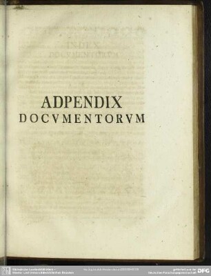Adpendix Documentorum