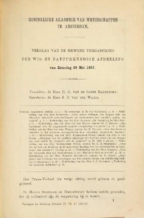 Verslag van de gewone vergaderingen der Afdeeling Natuurkunde. 6. 1897/98