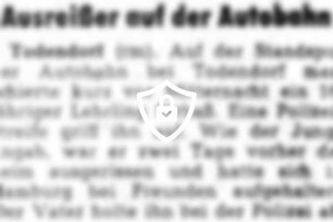 Ausreißer auf der Autobahn