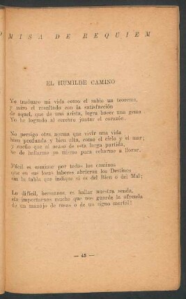 El humilde camino