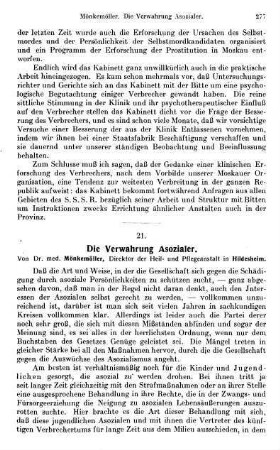 277-308, Die Verwahrung Asozialer