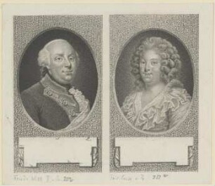Bildnis von Friedrich Wilhelm II., König von Preußen und Bildnis von Friederike Luise von Preußen
