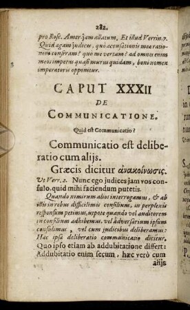 Caput XXXII De Communicatione.