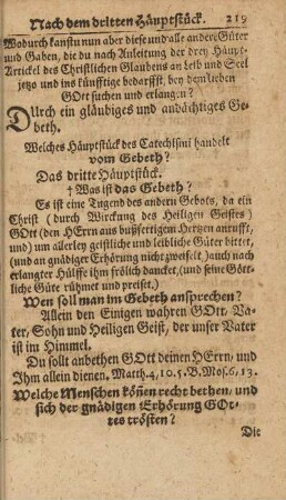 Das dritte Häuptstück