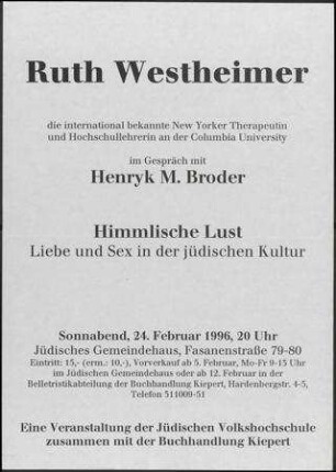 Ruth Westheimer Himmliche Lust