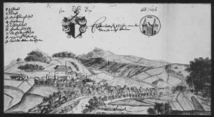Ansicht von Elsterberg : Ansicht von Elsterberg. Zeichnung (1701/1750)
