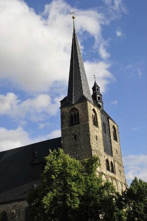 Quedlinburg - Turm der Marktkirche : Turm der Marktkirche. Aufgenommen in Quedlinburg am 17. Juli 2012