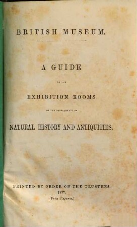 List of the British Museum publications, 1877