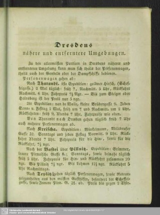 Dresdens nähere und entferntere Umgebungen