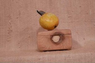 Holzdose (natur) Mit Apfel (groß)