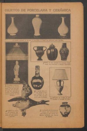 Objetos de porcelana y cerámica