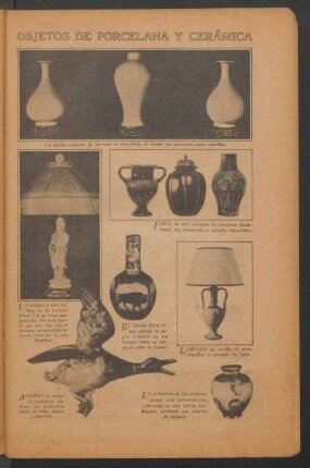 Objetos de porcelana y cerámica