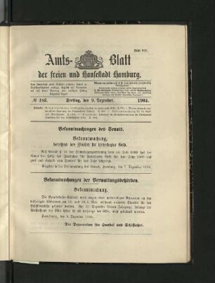 No. 183, 9. Dezember 1904.