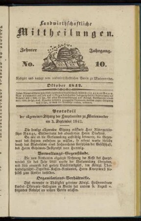 Zehnter Jahrgang. No. 10.