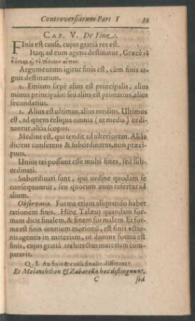 Cap. V. De Fine.