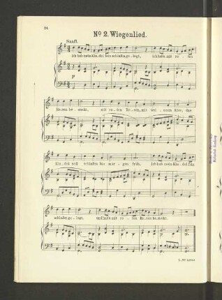 No. 2. Wiegenlied. [Piano.]