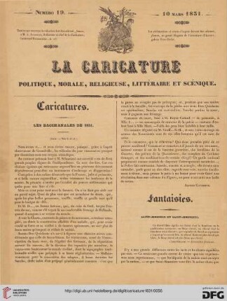 Numéro 19 (10 Mars 1831)