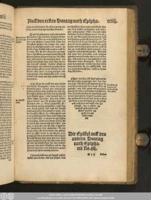 Die Epistel auff den anderen Sontag nach Epiphanie Ro. XII.