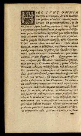 Haec Sunt Omnia praecepta Hermogenis de arte dicendi ...