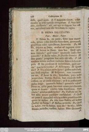 II. Prima Salutatio. Puer, Mater, Pater.