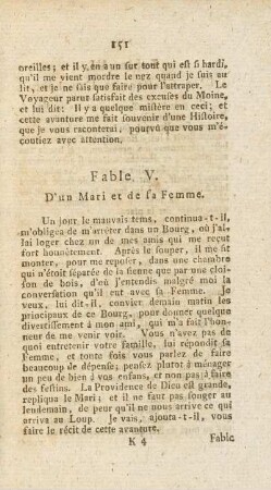 Fable V. D'un Mari et de sa Femme
