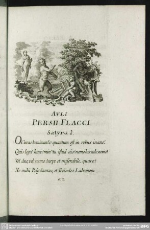Auli Persii Flacci Satyra I.
