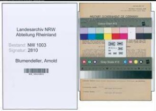 Entnazifizierung Arnold Blumendeller , geb. 17.07.1888 (Landwirt)