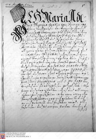 Fundation eines Waisenhauses durch Maria Adelheid Gräfin Rivera