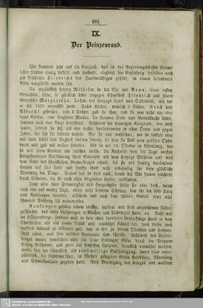 IX. Der Prinzenraub