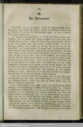 IX. Der Prinzenraub