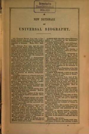 The biographical treasury; a dictionary of universal biography : With a supplement