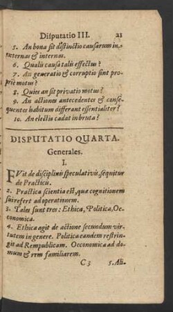 Disputatio Quarta.