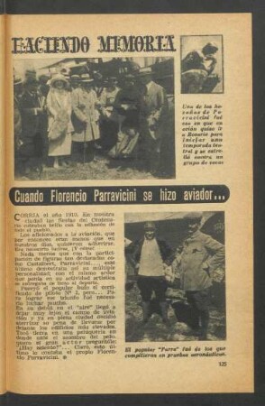 Haciendo memoria: Cuando Florencio Parravicini se hizo aviador ...