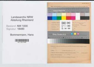 Entnazifizierung Hans Bommermann, geb. 17.04.1917 (Angest.)