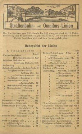 Straßenbahn- und Omnibuslinien