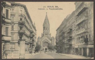 Ansichtskarte "Heimstraße u. Passionskirche" [1/2]