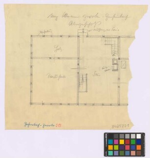 Zwota-Zechenbach ([Amtshauptmannschaft] Auerbach): May Ullmann. [Wohnhaus] (Grundriss des Obergeschosses)