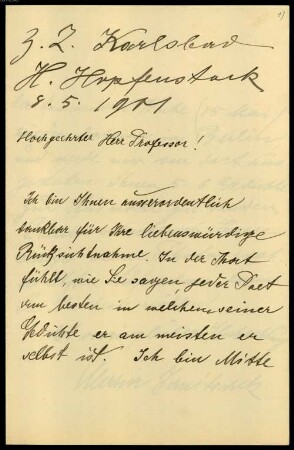Georg Scherer (1828-1909) Nachlass: Briefe von Maria Janitschek an Georg Scherer - BSB G. Schereriana IX. Janitschek, Maria
