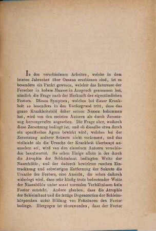 Ueber Mikroorganismen im Nasensekret bei Ozaena