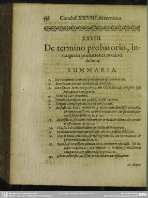 XXVIII. De termino probatorio, intra quem probationes produci debent