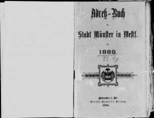Adressbuch Stadt Münster 1889
