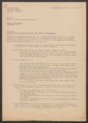 Kriegschronik der ev. Kirchengemeinde Obergröningen (Dek. Gaildorf), verfasst von Pfarrer F.Jung.