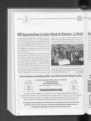 WBV-Sponsoren-Essen in lockerer Runde im Ristorante "La Strada"