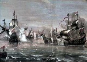 Schlacht zwischen Segelschiffen