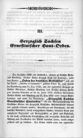 III. Herzoglich Sachsen Ernestinischer Haus-Orden