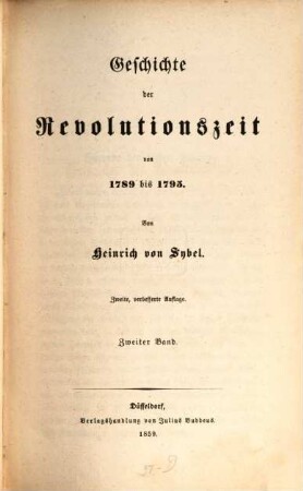 Geschichte der Revolutionszeit : von 1789 bis 1795, 2